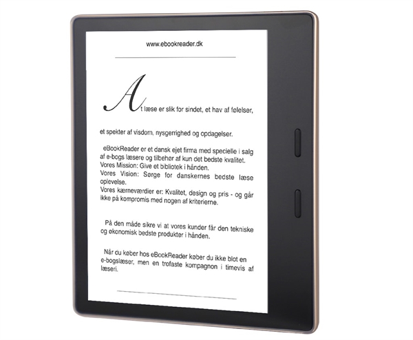 eBookReader Amazon Kindle Oasis guld gold champagne specifikationer